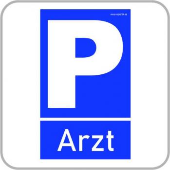 Parkplatzschild Arzt